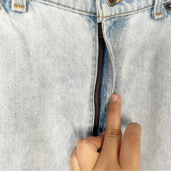 Rare⭐️ Vintage 90’s Timberland Women’s High Waist Raw Hem Baggy Jeans Waist 30” - Picture 12 of 12